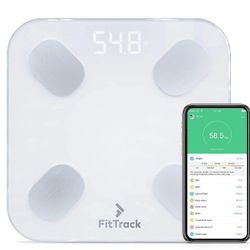 FitTrack Dara Smart BMI Digital Scale - White 