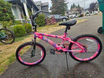 Outcast Kids BMX Bike Pink Purple Tie-Dye
