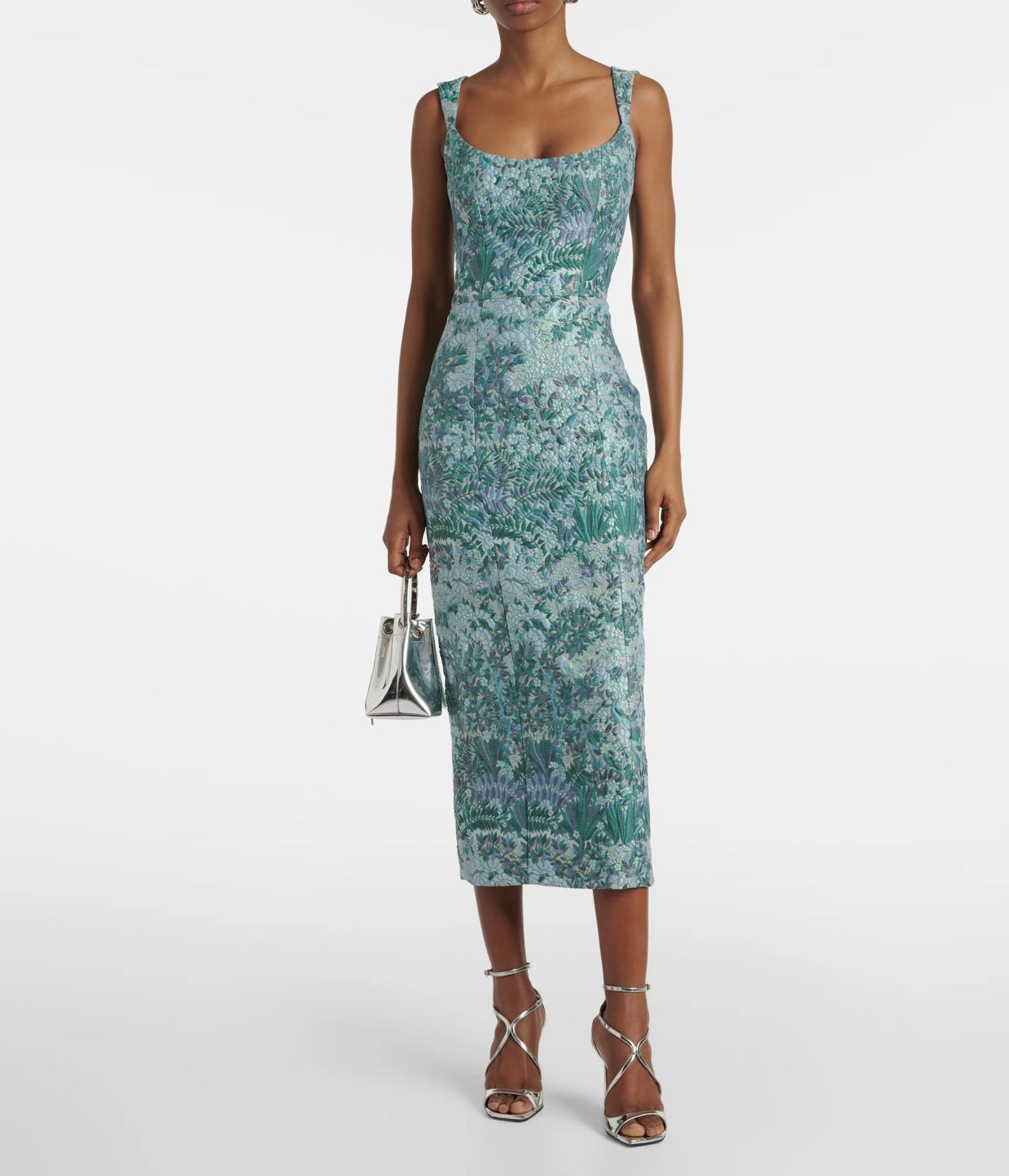 MARKARIAN BROCADE CORSET DRESS