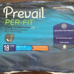 New Men’s-Prevail-Fit Underwear Size Large