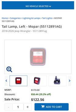 OEM 2018 -2025 jeep tail lights and Mopar