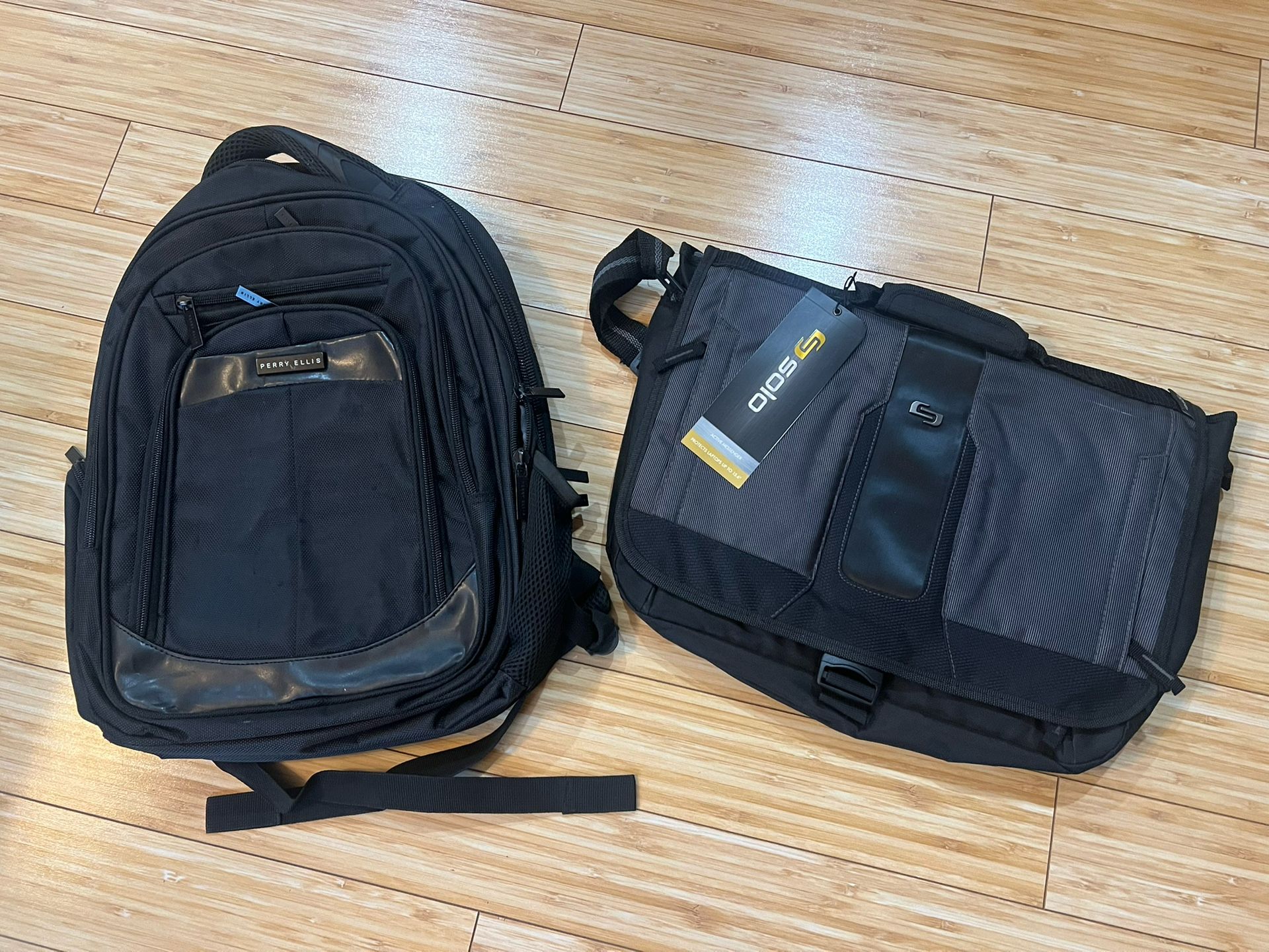 Perry Ellis/Solo Laptop Tech Backpack Messenger Bags Lot New w/ tags