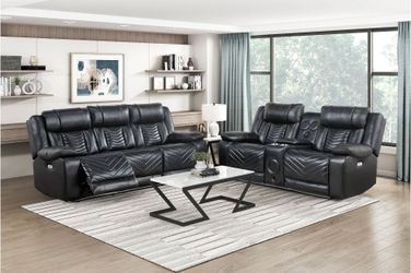 2pc Set: Power Recliner Sofa and  Love Seat