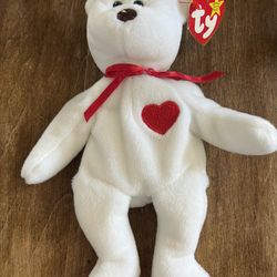 Reduced!! Rare 1st Edition Valentino TY Beanie Baby With Brown Nose And Tag Errors 