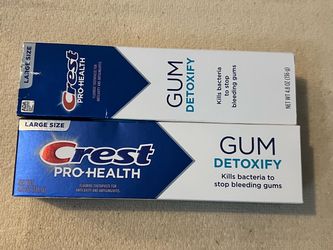 New unopened Crest Pro-Health Gum Detoxify Toothpaste 2-Pack