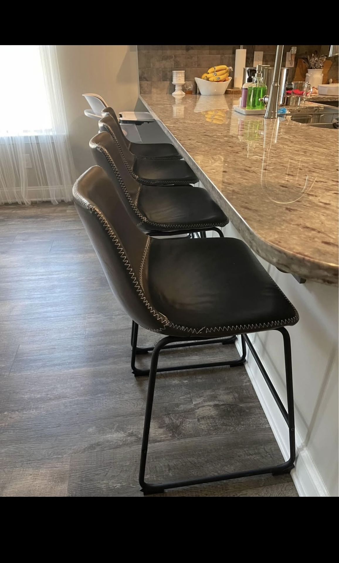 Gray Leather Chair
