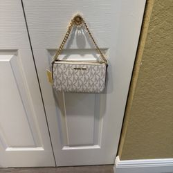 MK Shoulder Bag Off White