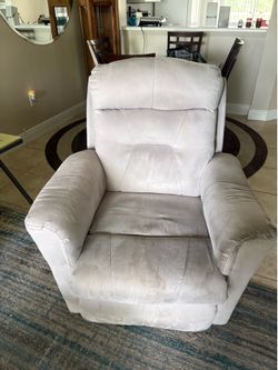 Light gray fabric recliner