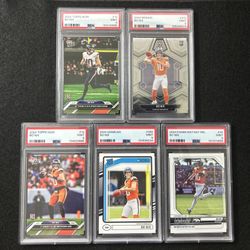Bo Nix PSA 9 Rookie Lot (5) 2024 Topps Mosaic Donruss Panini NFL RC Broncos
