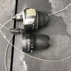 Bicycle Twist Grip Gear Shifters 6 & 7