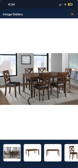 6 chair dining set with table.