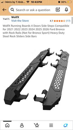 Side step ford bronco 2021-2023