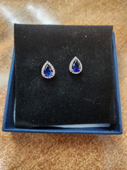 Gorgeous 0.8CT Birthstone Stud Earrings for Women, S925 Sterling Silver Pear Cut Natural Birthstone Earrings