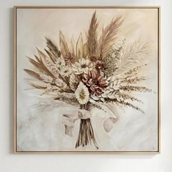 Floral Canvas Wall Art - Wooden Frame