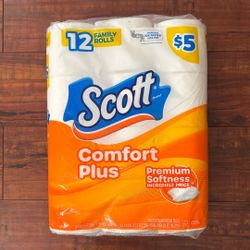 Scott Comfort Plus Toilet Paper: 12 Rolls
