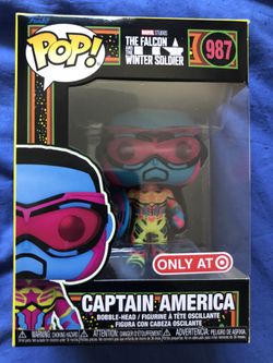 Funko Pop Captain America Blacklight - Falcon And Winter Soldier Target Exclusive