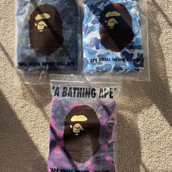 Bape FULL SHARK ZIP UP Jackets , Brand New Sizes Small-Large Colors Light Blue ,navy Blue ,purple,pink And Camo