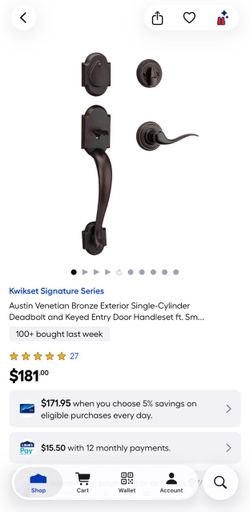 Kwikset Austin Venetian Bronze Door Handleset