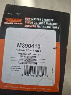 New Master Cylinder M390410
