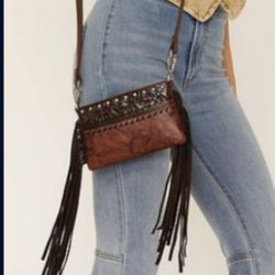 Fringe Leather Crossbody Bag Festival Purse 