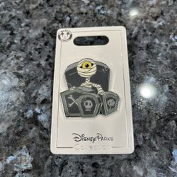 Disney Parks Nightmare Before Christmas Pin “ Mystery Box Pin Mummy Boy”.  Brand new no box.  Placed on a card to protect the pin.  Had been on displa