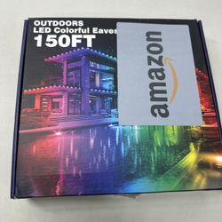150FT Permanent Outdoor RGB Lights, Waterproof Smart LED Eaves Lights