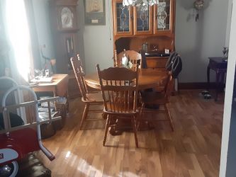 Dining Room Table And Chairs Plus A China Hut