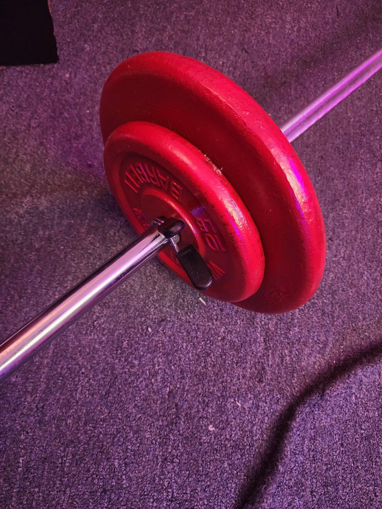 Weight Bar And Solid Metal Weights