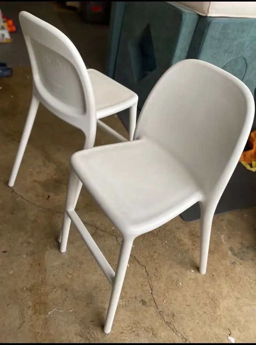 Set Of 2 White Ikea Junior URBAN Chairs