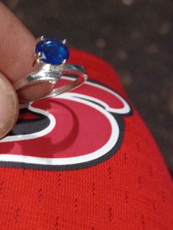 Silver Ring with Blue Stone