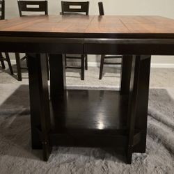 4 Chairs Wooden Table/ Extends Longer Fully Functional