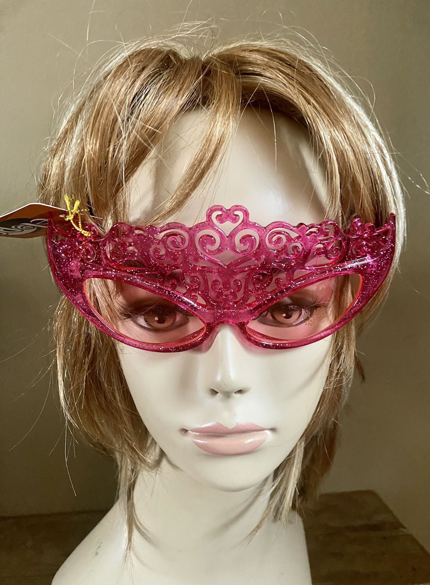 Pink Glittery Ornate Princess Tiara Costume GLASSES Shades drama queen