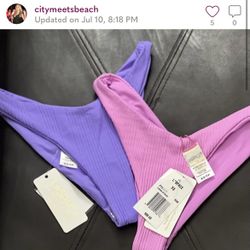 L*Space Cabana Bikini Bottom Bitsy Cut in Amethyst - XS - NWT New with tags