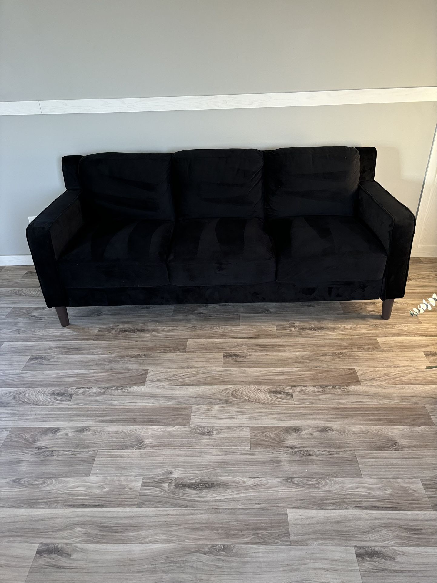 Black Velvet Couch