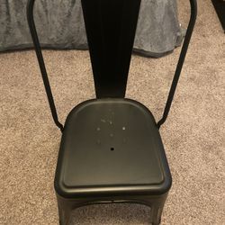 Set Of 2 Black Metal Chairs