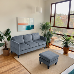 Marina 67" Modern Cashmere L-Shaped Multifunctional Sofa