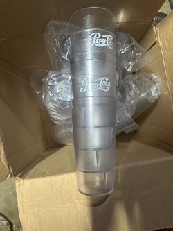 42 plastic 16 oz Pepsi cups