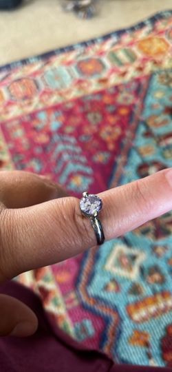 Purple amethyst adjustable ring