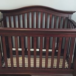 Baby Italia Espresso Crib Converts To Full Size Bed