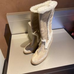 Coach Suede Wedge Boots