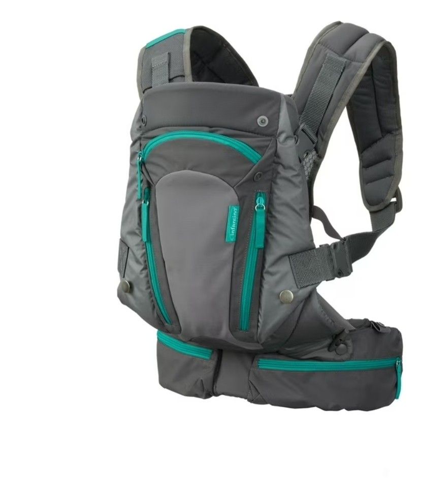 Infinito Gray And Teal Baby Carrier