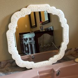 Beautiful White Border Mirror