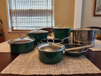 Vintage Chantal Forest Green Cookware Set