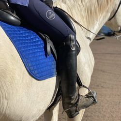 *XS* Royal Blue Full-Seat Riding Leggings With Cell-Phone Pocket