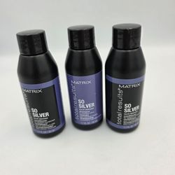 Matrix Total Results So Silver 1 Shampoo & 2 Contioners Travel Size