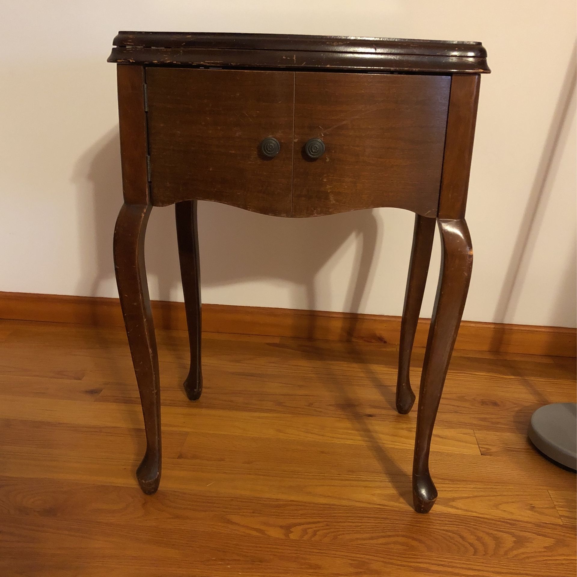 Antique Folding Sewing Table Only