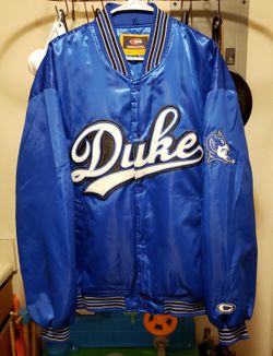 NCAA Duke University Blue Devils Satin Jacket Brand Colosseum Size XL X-Large Best Offer
