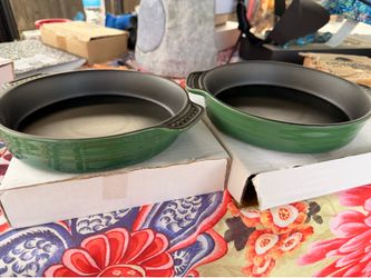 All three 7” Ceramic Green Baking Dish