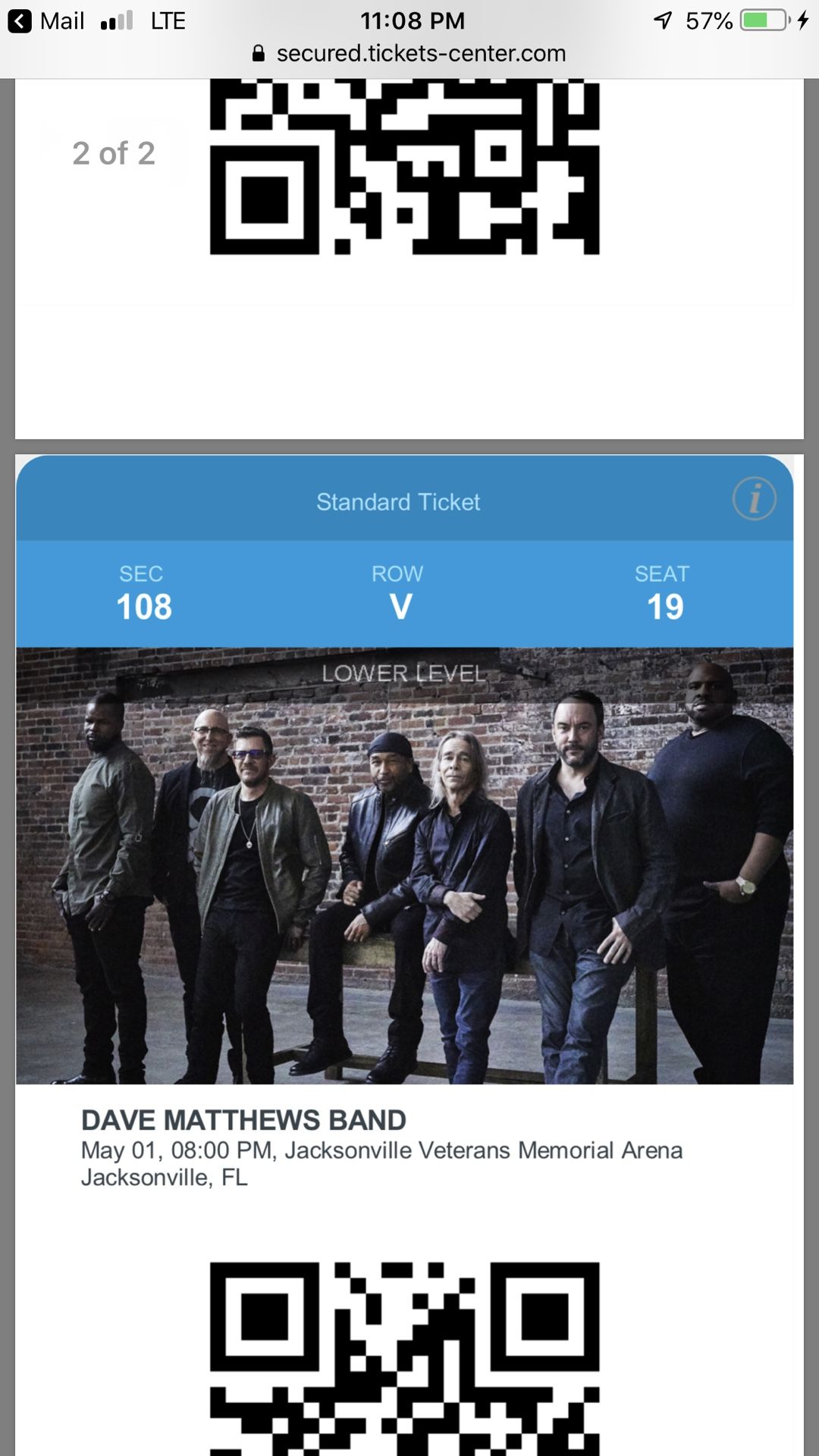 Concert Tickets——Dave Matthews Band