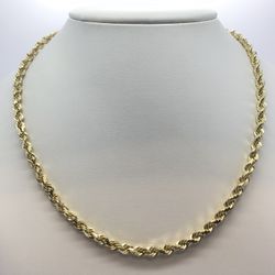 Gold Chain Rope 10K Solid New 